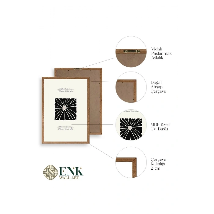 Çiçek Ahşap Çerçeveli Tablo 23 x 30