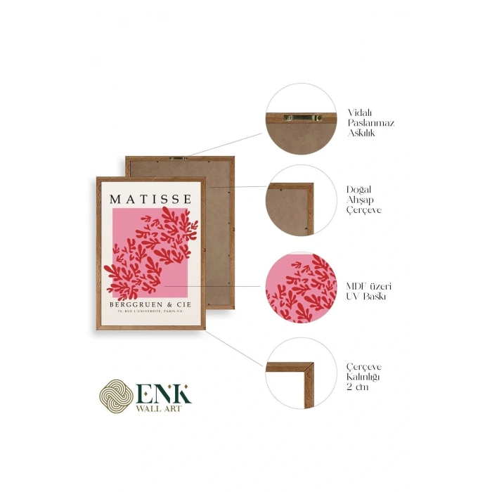 Çiçek Ahşap Çerçeveli Tablo 23 x 30