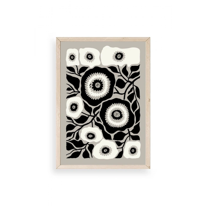 Çiçek Ahşap Çerçeveli Tablo 30 x 42