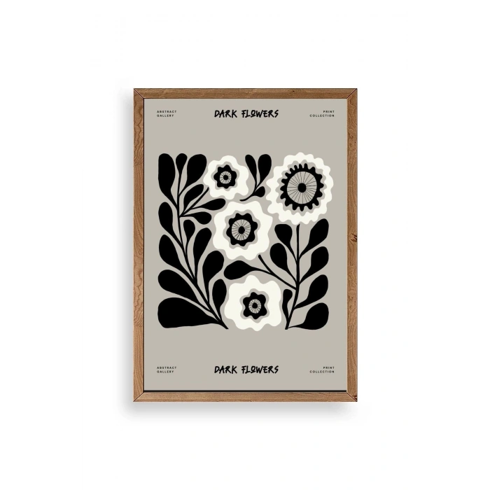 Çiçek Ahşap Çerçeveli Tablo 30 x 42