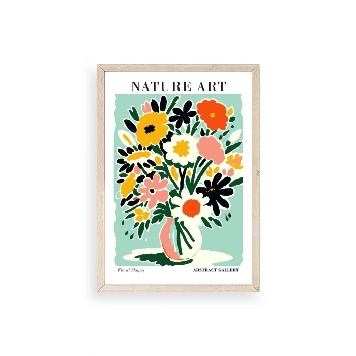 Çiçek Ahşap Çerçeveli Tablo 30 x 42