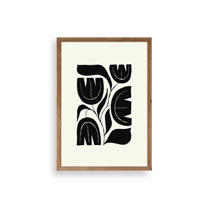 Çiçek Ahşap Çerçeveli Tablo 30 x 42