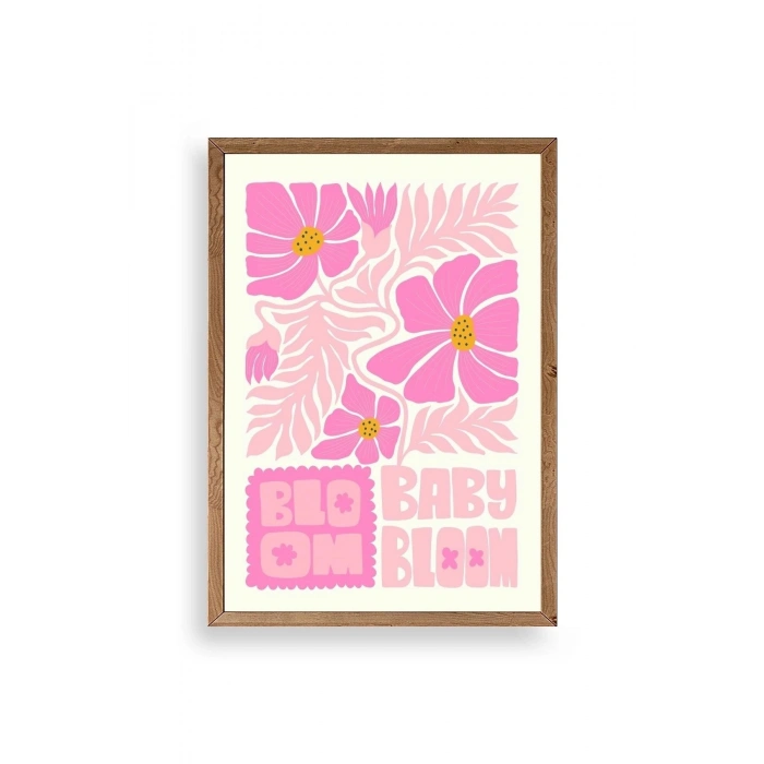 Çiçek Ahşap Çerçeveli Tablo 30 x 42