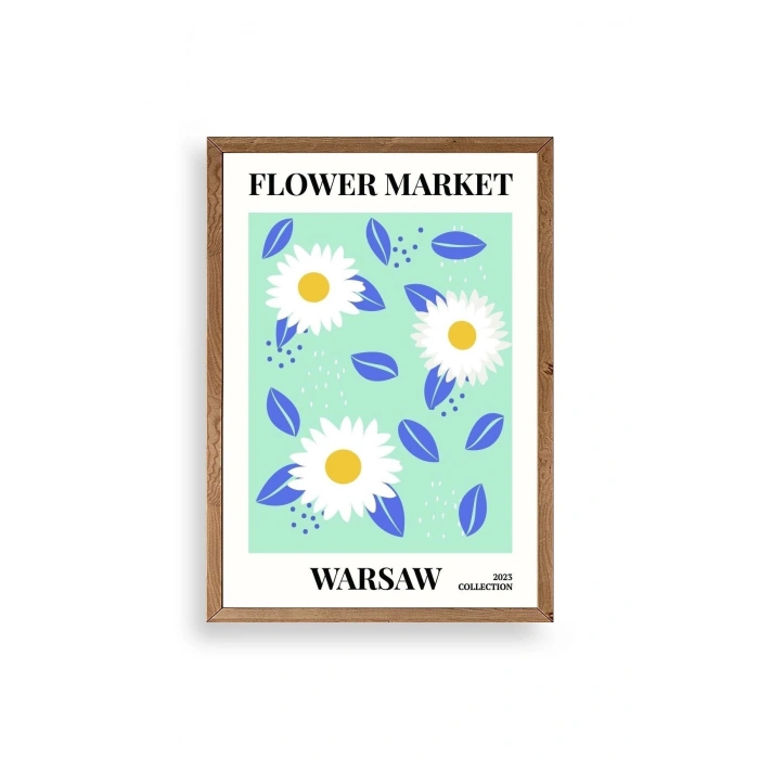 Çiçek Ahşap Çerçeveli Tablo 30 x 42