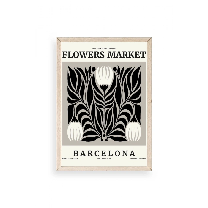 Çiçek Ahşap Çerçeveli Tablo 30 x 42