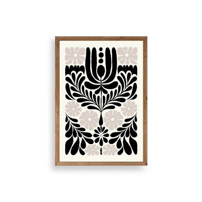 Çiçek Ahşap Çerçeveli Tablo 30 x 42