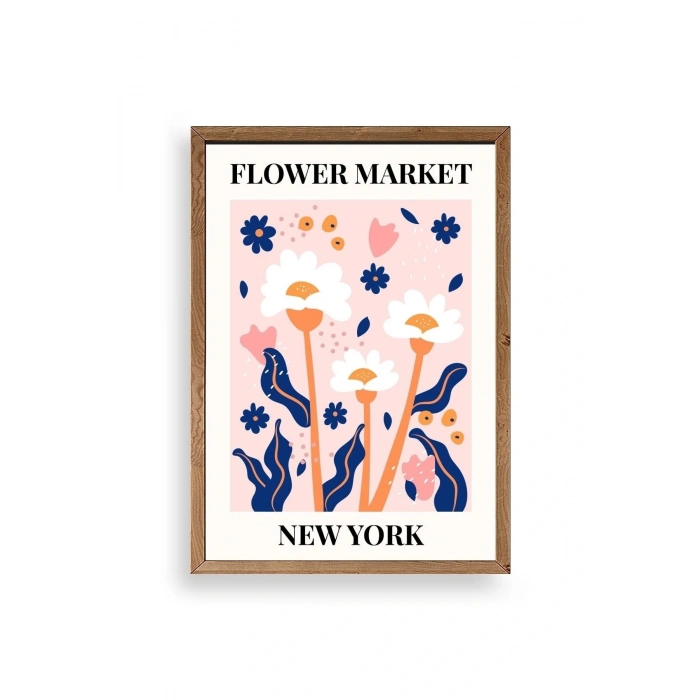 Çiçek Ahşap Çerçeveli Tablo 30 x 42