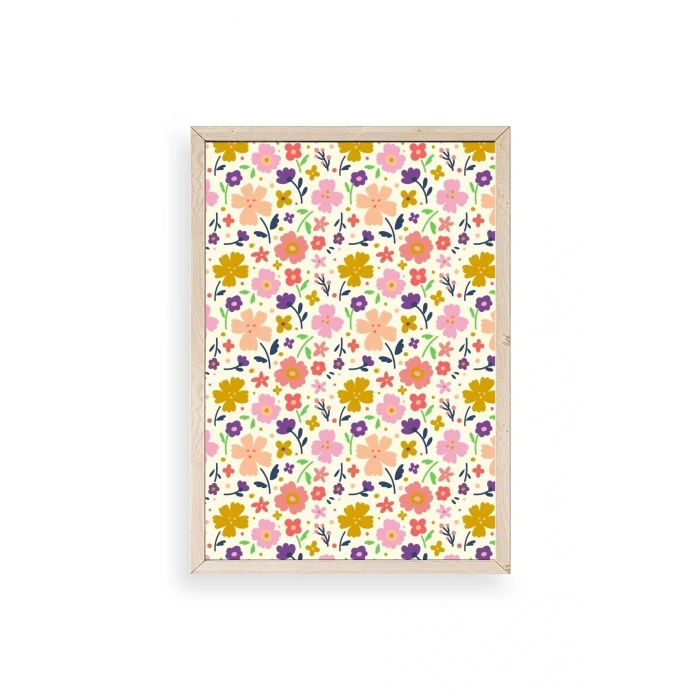 Çiçek Ahşap Çerçeveli Tablo 30 x 42