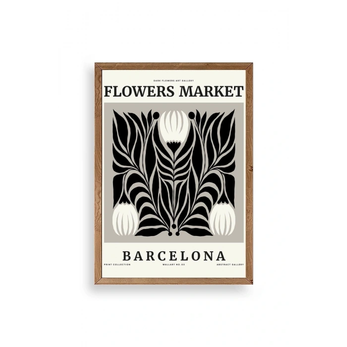 Çiçek Ahşap Çerçeveli Tablo 30 x 42