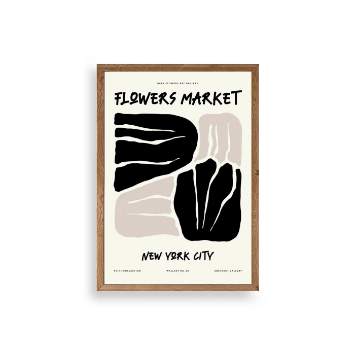 Çiçek Ahşap Çerçeveli Tablo 30 x 42