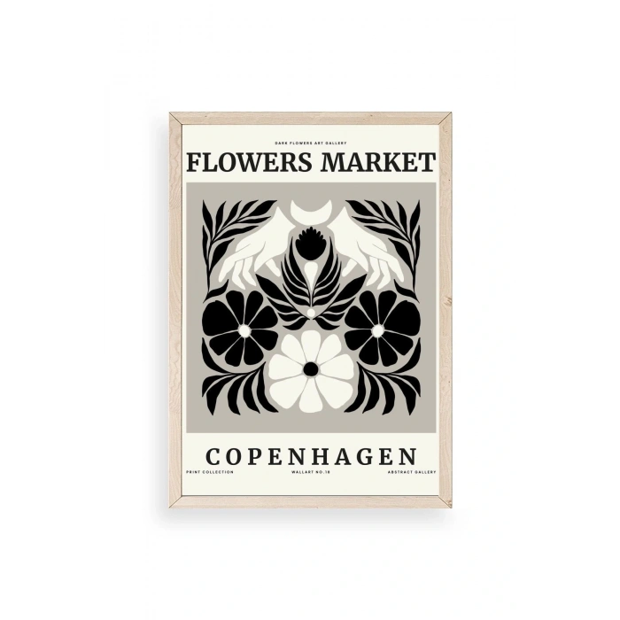 Çiçek Ahşap Çerçeveli Tablo 30 x 42