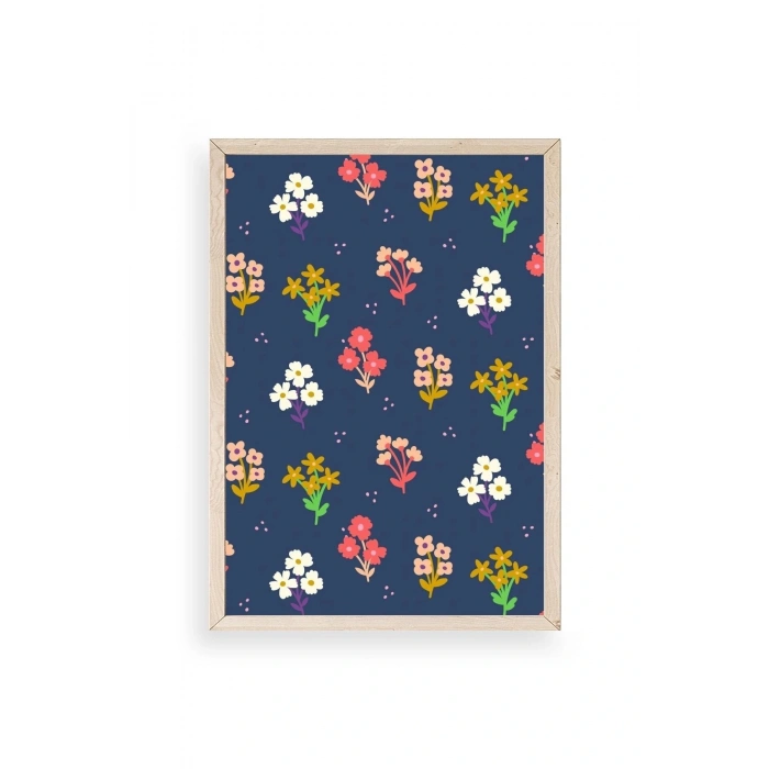 Çiçek Ahşap Çerçeveli Tablo 30 x 42