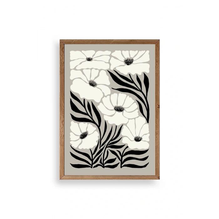 Çiçek Ahşap Çerçeveli Tablo 30 x 42