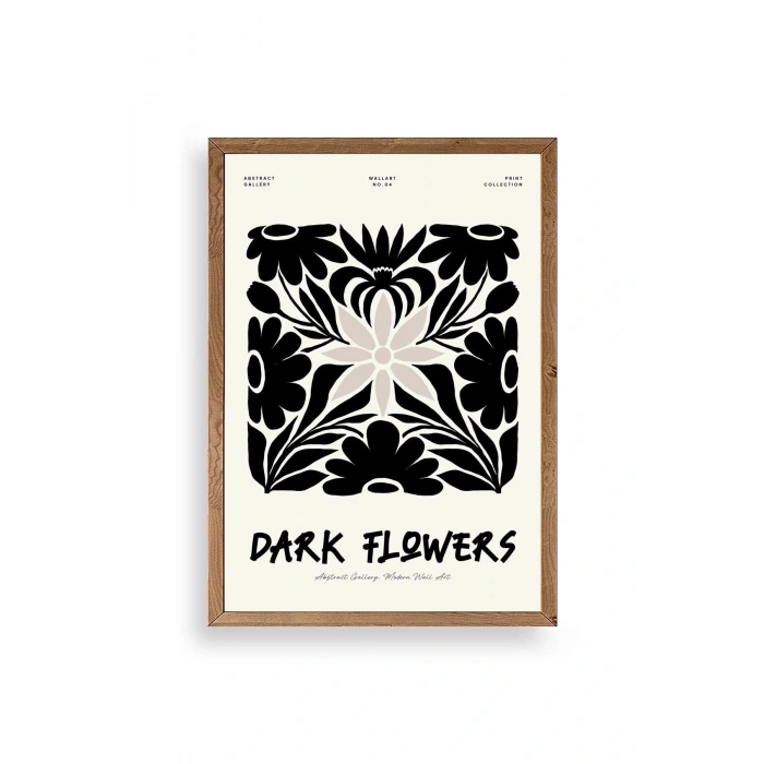 Çiçek Ahşap Çerçeveli Tablo 30 x 42