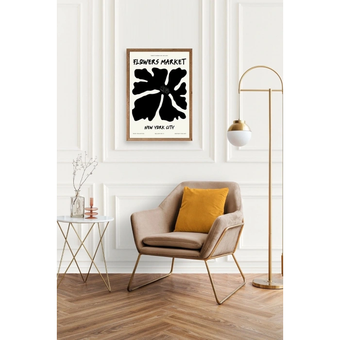 Çiçek Ahşap Çerçeveli Tablo 30 x 42