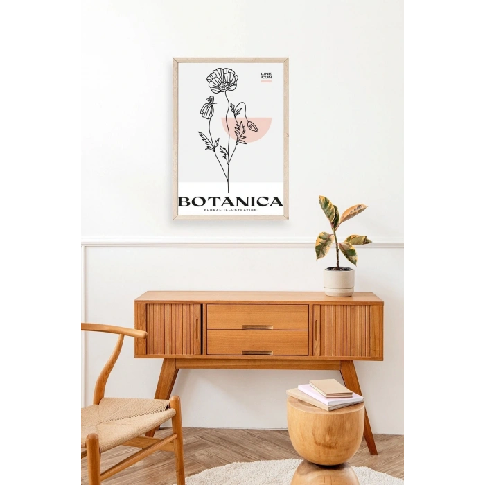 Çiçek Ahşap Çerçeveli Tablo 30 x 42