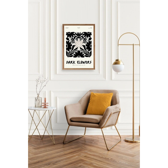 Çiçek Ahşap Çerçeveli Tablo 30 x 42