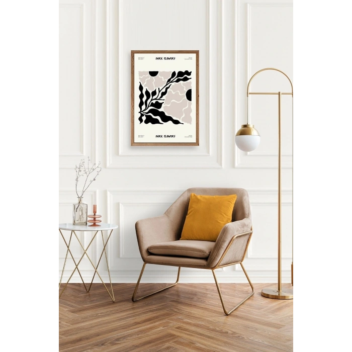 Çiçek Ahşap Çerçeveli Tablo 30 x 42