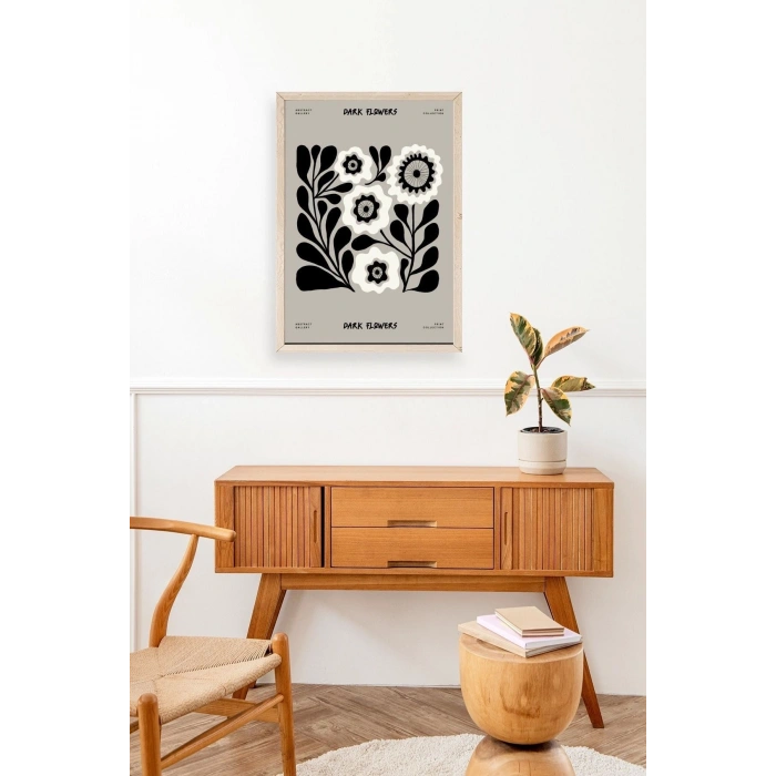 Çiçek Ahşap Çerçeveli Tablo 30 x 42