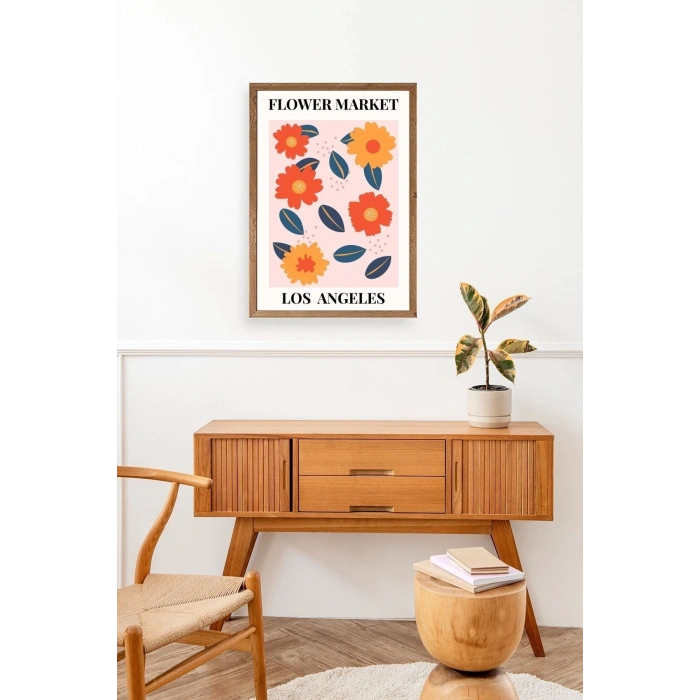 Çiçek Ahşap Çerçeveli Tablo 30 x 42