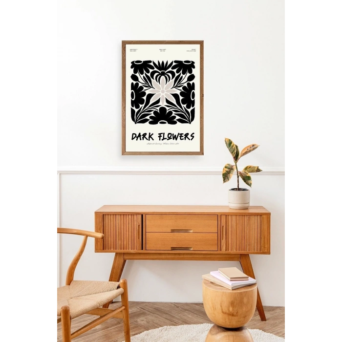 Çiçek Ahşap Çerçeveli Tablo 30 x 42