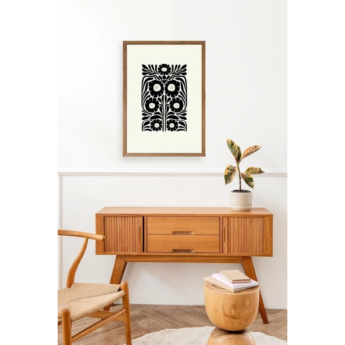 Çiçek Ahşap Çerçeveli Tablo 30 x 42