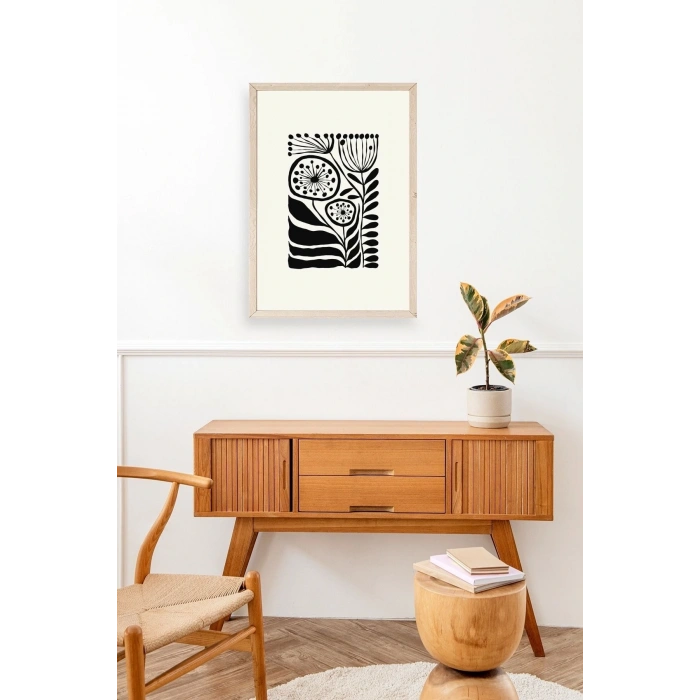 Çiçek Ahşap Çerçeveli Tablo 30 x 42