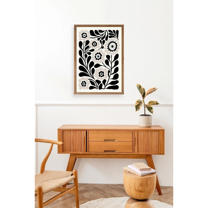 Çiçek Ahşap Çerçeveli Tablo 30 x 42