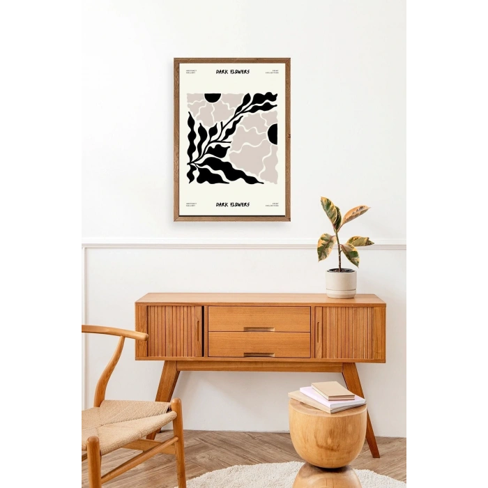 Çiçek Ahşap Çerçeveli Tablo 30 x 42