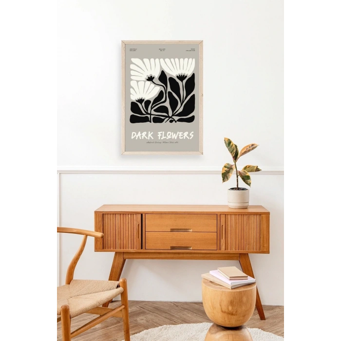 Çiçek Ahşap Çerçeveli Tablo 30 x 42