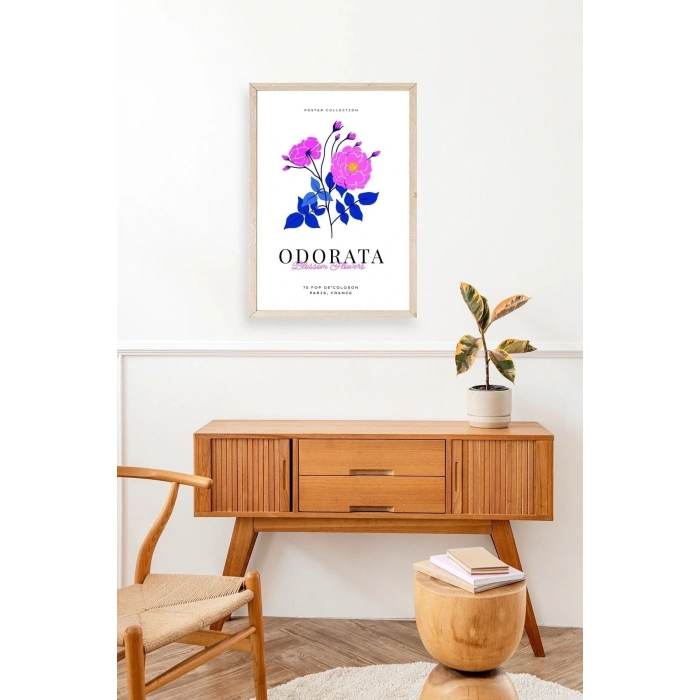 Çiçek Ahşap Çerçeveli Tablo 30 x 42