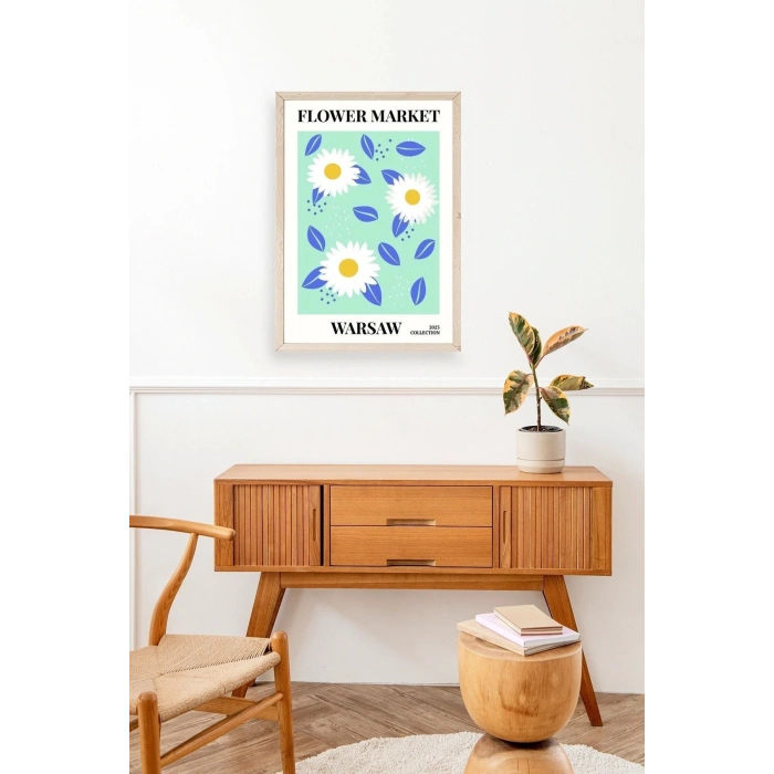 Çiçek Ahşap Çerçeveli Tablo 30 x 42