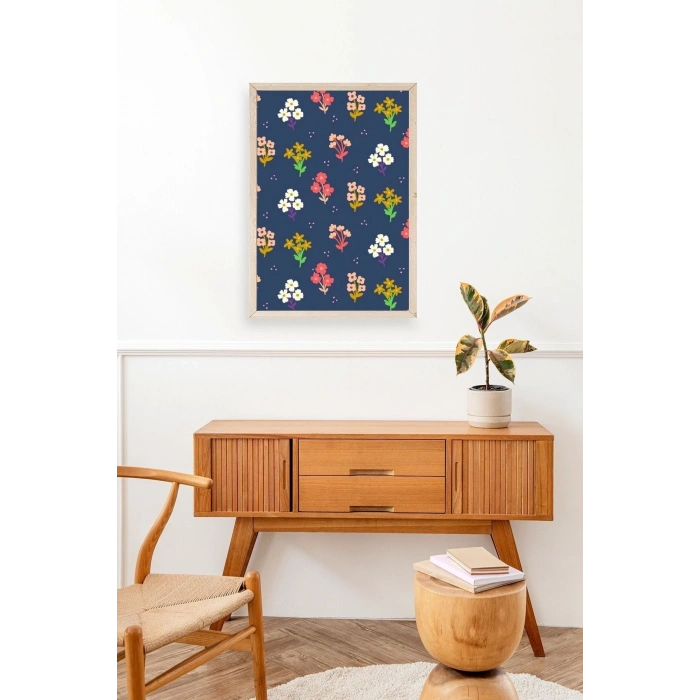 Çiçek Ahşap Çerçeveli Tablo 30 x 42
