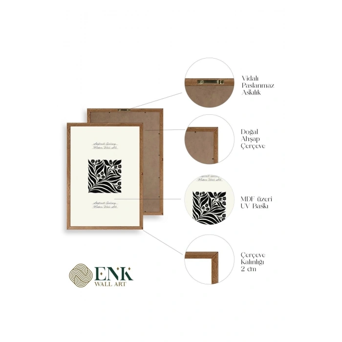 Çiçek Ahşap Çerçeveli Tablo 30 x 42