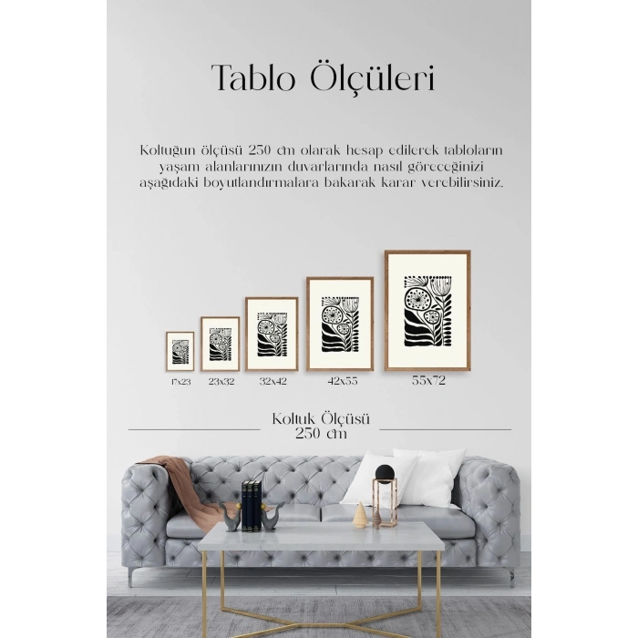 Çiçek Ahşap Çerçeveli Tablo 30 x 42