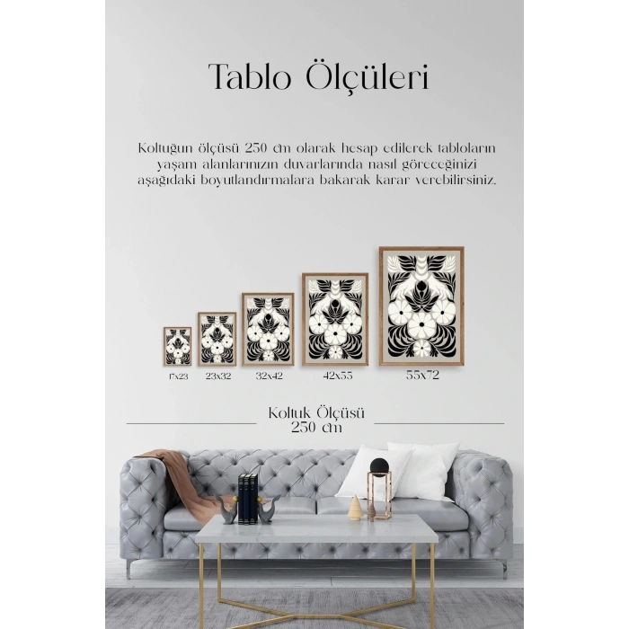 Çiçek Ahşap Çerçeveli Tablo 30 x 42