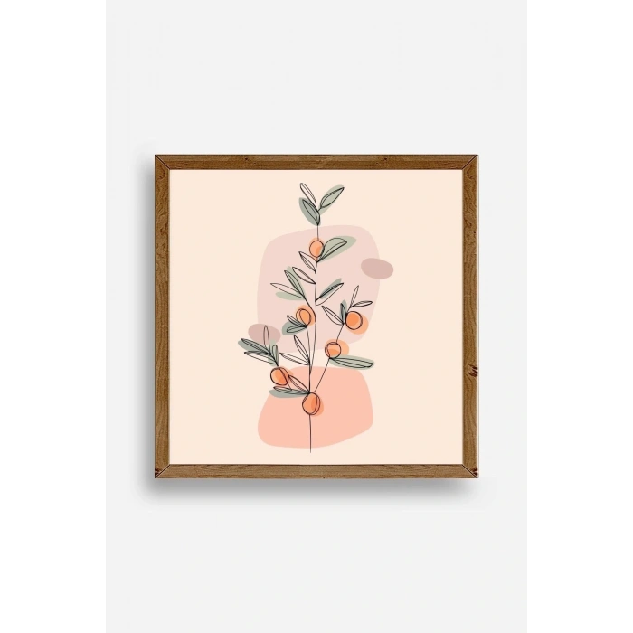 Çiçek Ahşap Çerçeveli Tablo 42 x 42