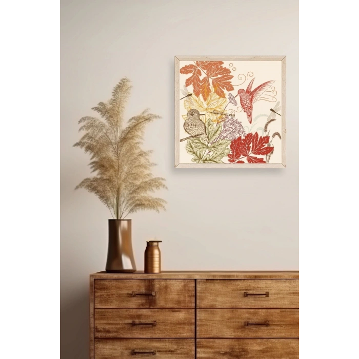 Çiçek Ahşap Çerçeveli Tablo 42 x 42