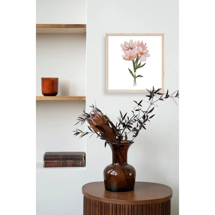 Çiçek Ahşap Çerçeveli Tablo 42 x 42