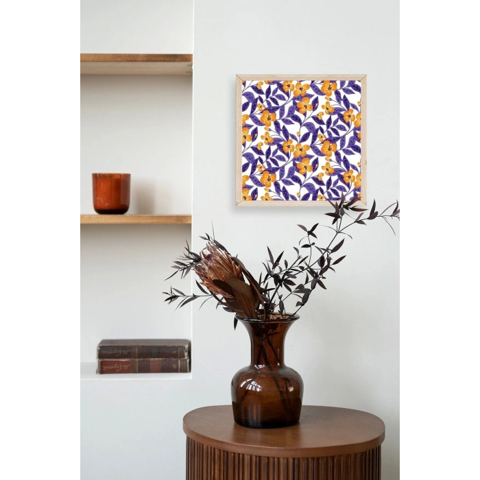 Çiçek Ahşap Çerçeveli Tablo 42 x 42