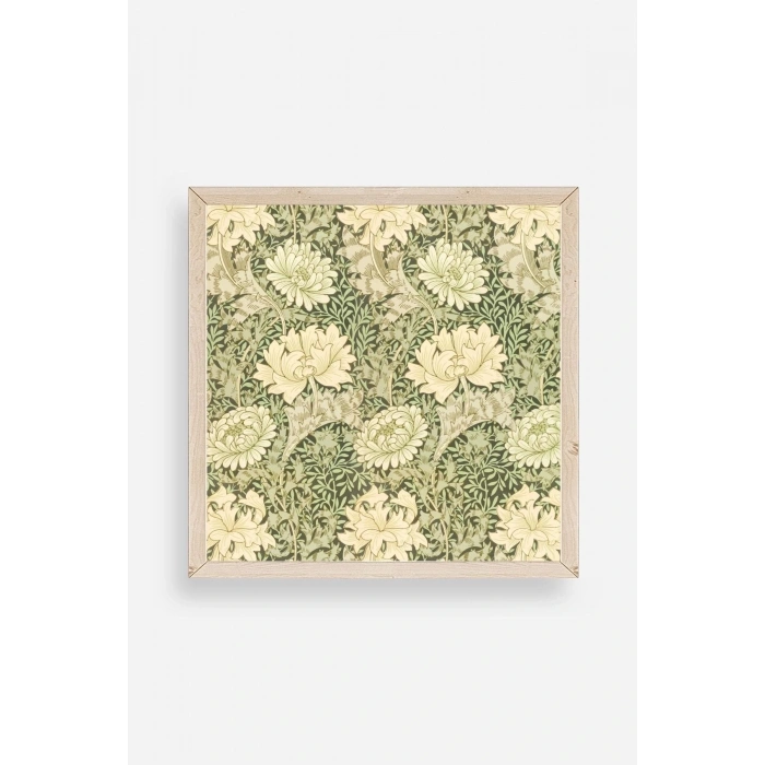 Çiçek Ahşap Çerçeveli Tablo 50 x 50