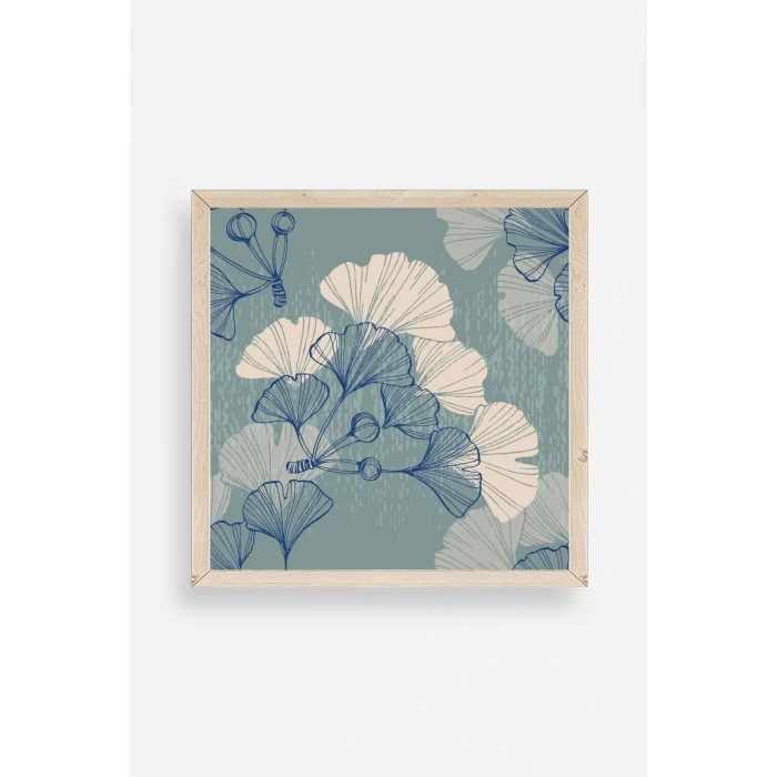 Çiçek Ahşap Çerçeveli Tablo 50 x 50