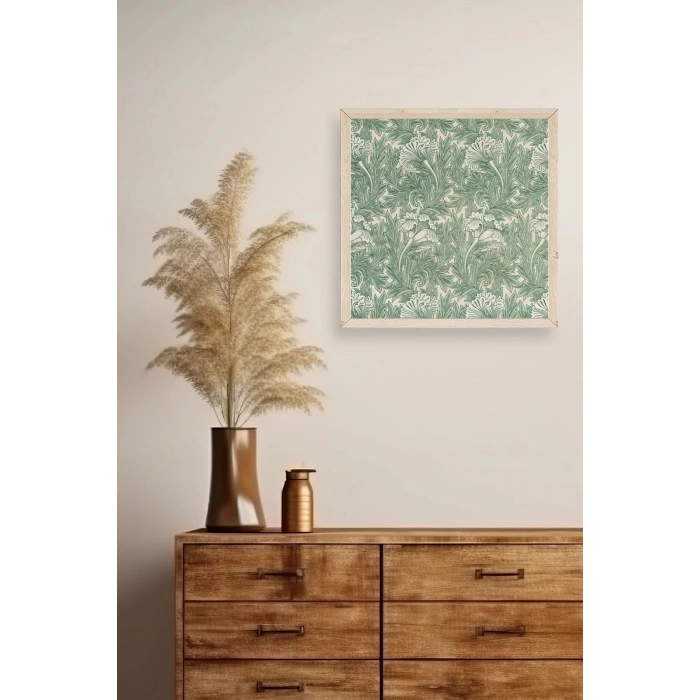 Çiçek Ahşap Çerçeveli Tablo 50 x 50