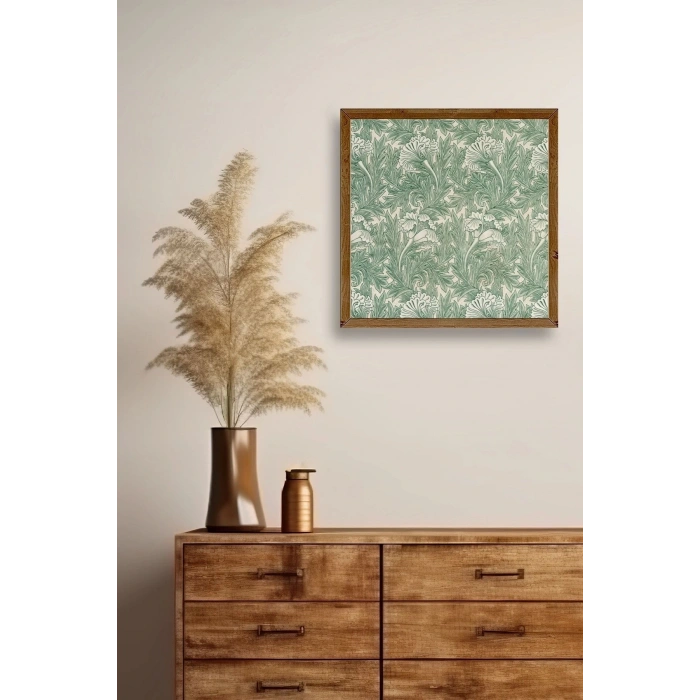 Çiçek Ahşap Çerçeveli Tablo 50 x 50