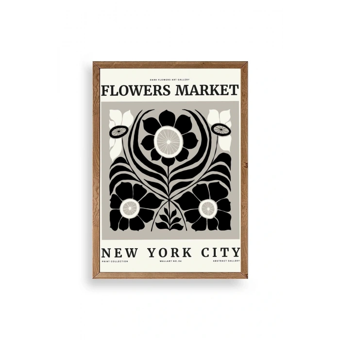 Çiçek Ahşap Çerçeveli Tablo 50 x 70