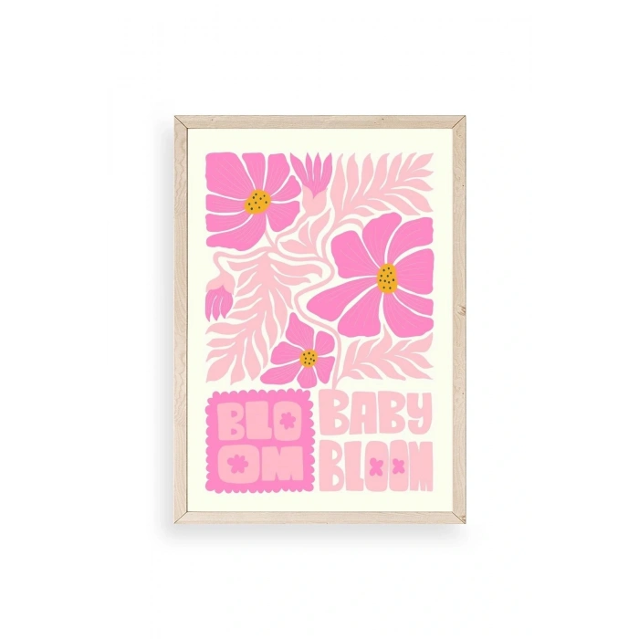 Çiçek Ahşap Çerçeveli Tablo 50 x 70