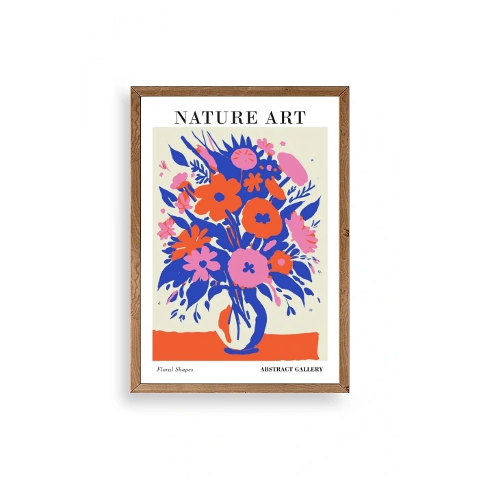 Çiçek Ahşap Çerçeveli Tablo 50 x 70