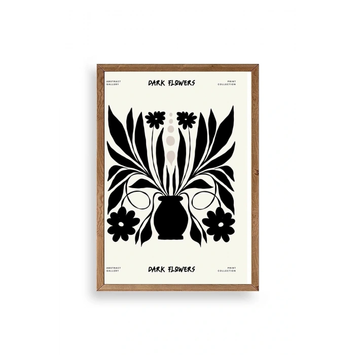 Çiçek Ahşap Çerçeveli Tablo 50 x 70