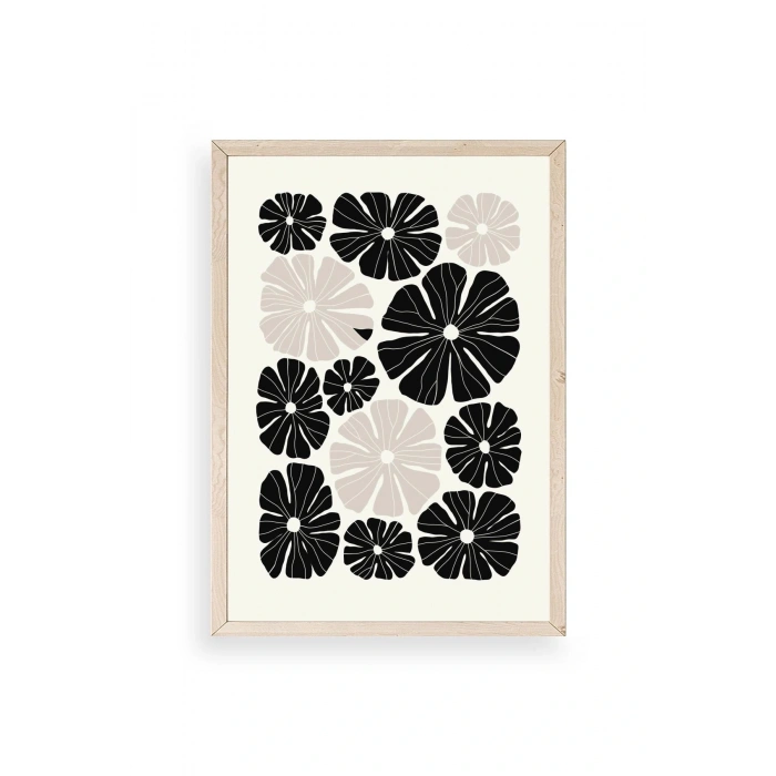 Çiçek Ahşap Çerçeveli Tablo 50 x 70