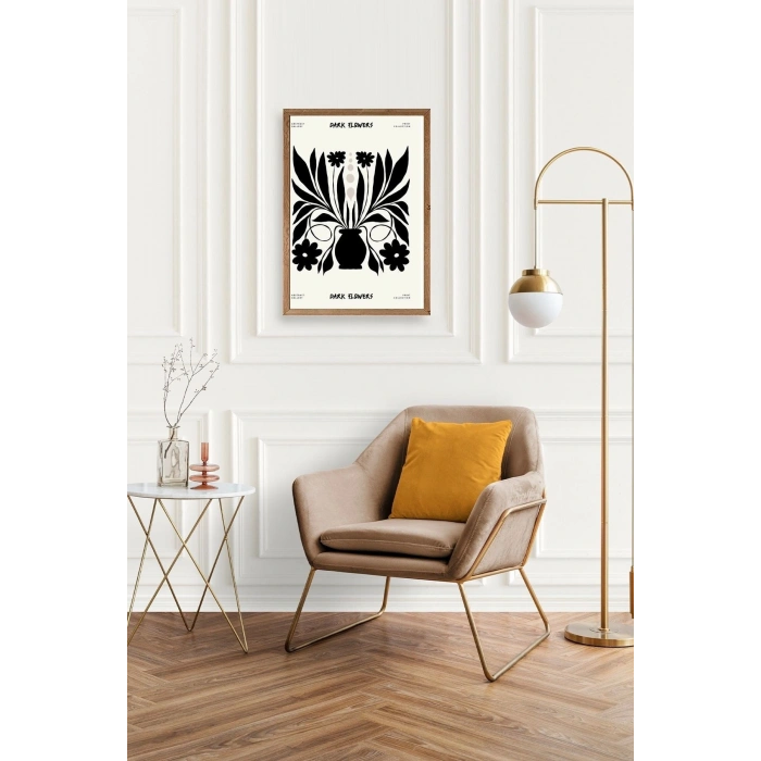 Çiçek Ahşap Çerçeveli Tablo 50 x 70